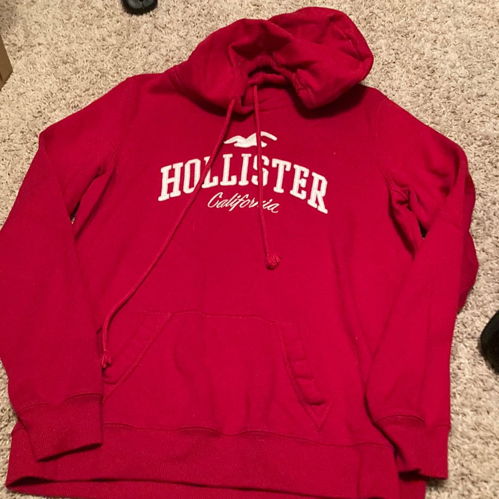 Holister Red Hoodie Size L